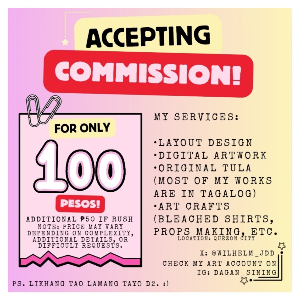 wilhelm_jdd's tweet photo. For more references, kindly check my art account on IG: 
@. DAGAN_SINING 

Feel free to message me with your ideas or questions! ☺️🫶🏻 

📌 Price may slightly increase depending on the type of artwork (non-layout).

#commision #commissionopen #commissionsopen #art #ppop @ARTSB19 https://t.co/zoMDhojgKq