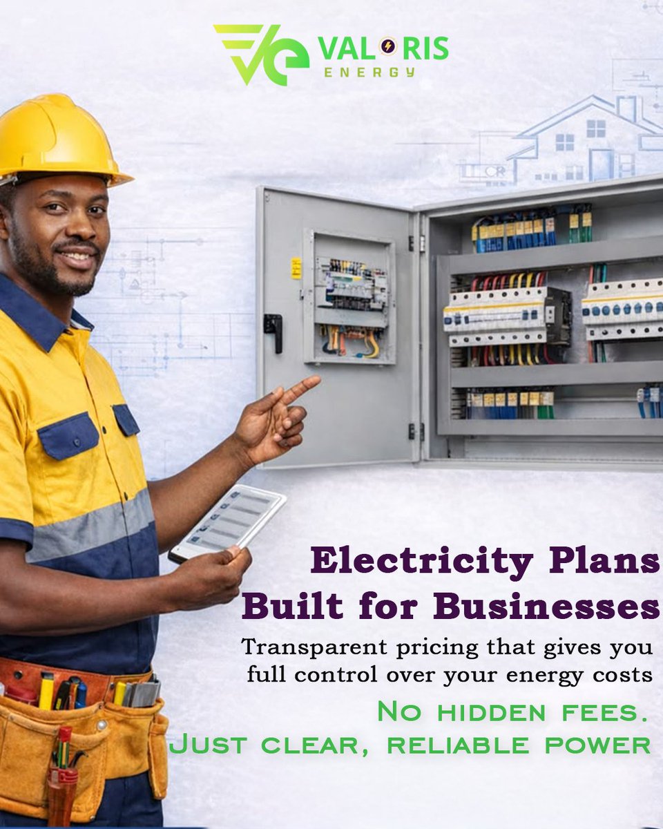 valorisenergy01's tweet image. Built for businesses, Valoris Energy keeps your operations running smoothly. Transparent pricing means you always know what you’re paying for. Reliable electricity that supports your daily performance. Power you can trust.   

#ValorisEnergy #TransparentPricing #EnergyPartner