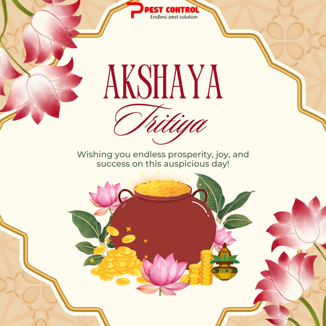 TpPest's tweet photo. 🌼 Celebrate the festival of prosperity and abundance! 🌼
On this शुभ Akshaya Tritiya, may your home be filled with happiness, wealth, and positivity—free from worries and pests alike.
✨ Wishing you endless growth, success, and golden moments! ✨ https://t.co/vWrZXtlbdM