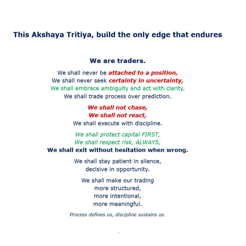 TradeNirva's tweet photo. This Akshaya Tritiya, Build What Endures When Everything Else Doesn’t
https://t.co/b7IS4tHFa2
#AkshayaTritiya #TradersOath #SelfDiscipline #ProcessOverPrediction #RiskFirst #MarketMindset https://t.co/PGk7wIltqx