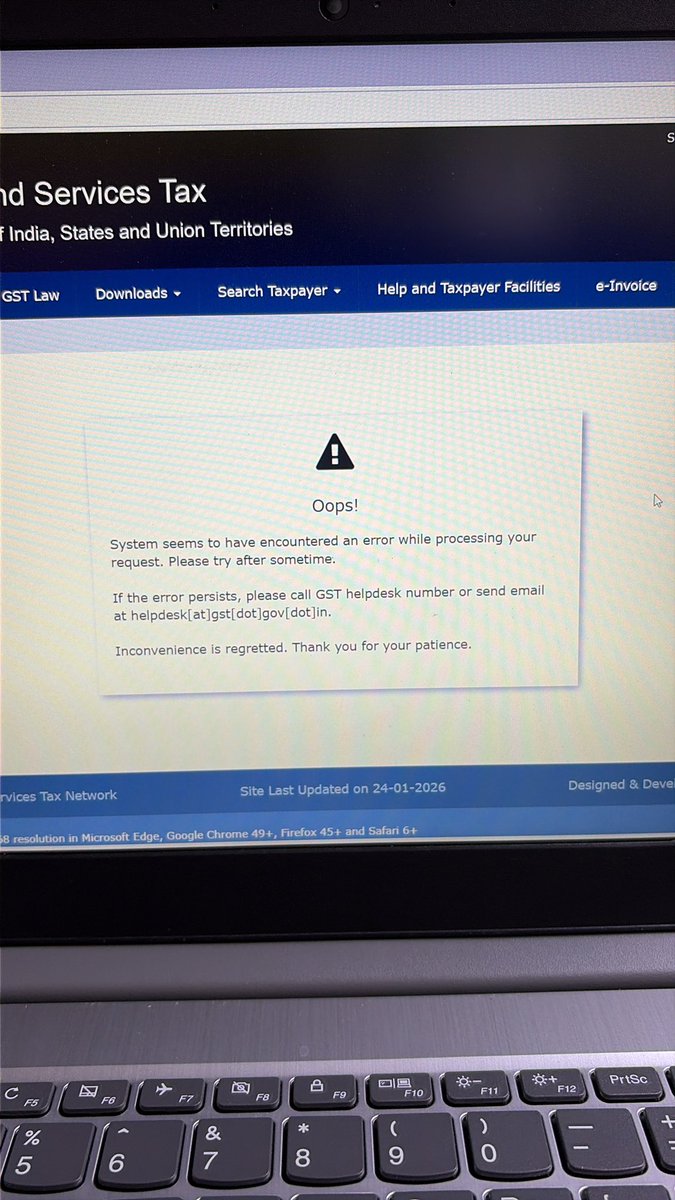 GST website doesn’t seem to be working 

<a href="/Infosys_GSTN/">GST Tech</a> please help