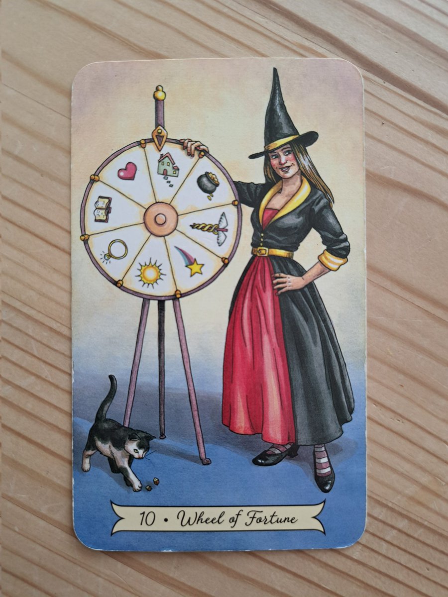 Laurajk32's tweet image. Today's card is The Wheel of Fortune 

Time always moves forwards, never backwards. So we can never change what happened yesterday, but we can influence what will happen tomorrow. 

#yesterday #tomorrow 

#tarot #tarotmessage #LauraJK32