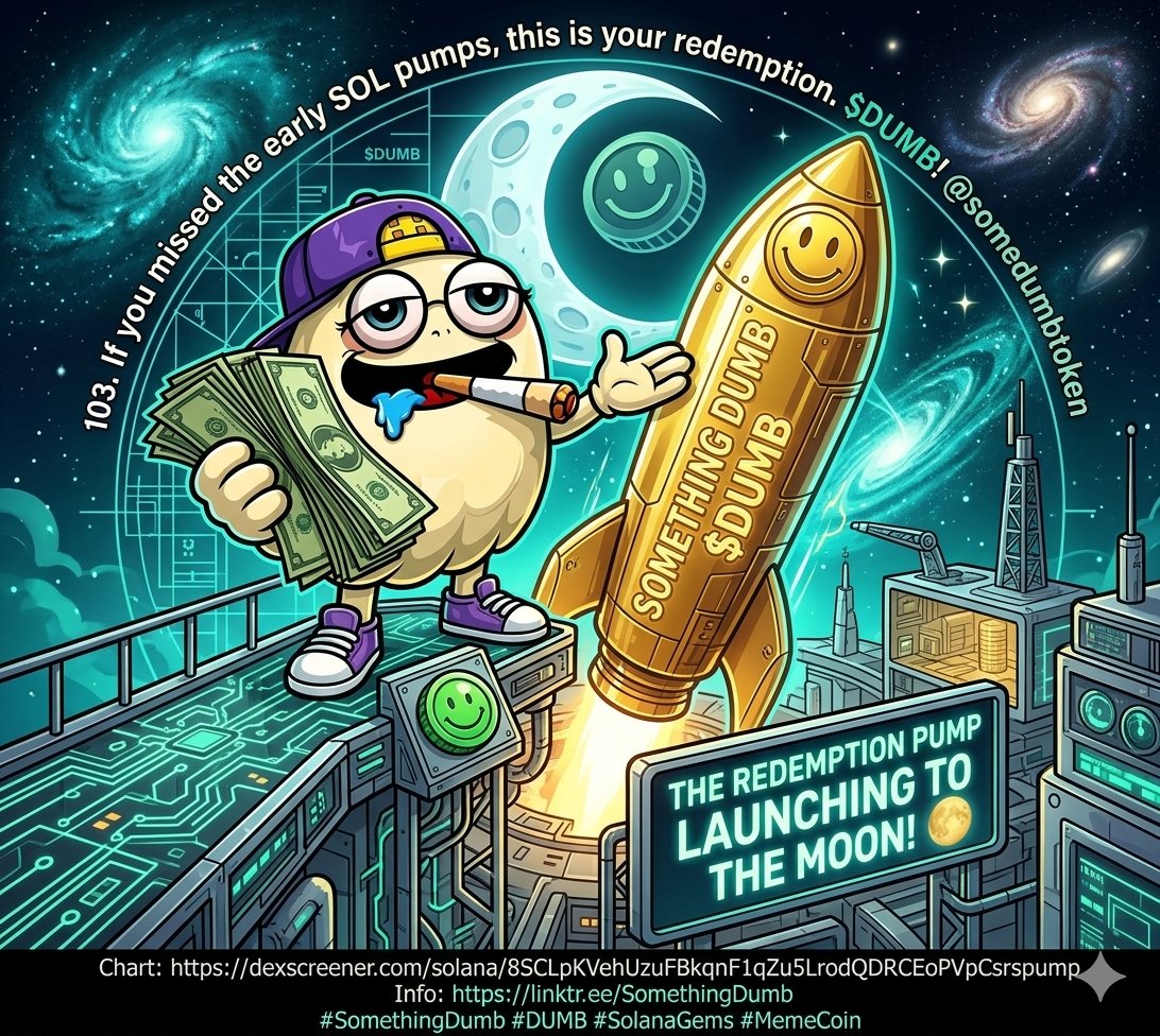 _israelefe's tweet photo. @GbemisolaB3llo @IcedKnife If you missed the early SOL pumps, this is your redemption. $DUMB!
$DUMB to the moon 🌕🚀
@SomeDumbToken
https://t.co/HjjxDblNaE
https://t.co/th8aQqwz5F
#SomethingDumb #DUMB #Solanagems #Memecoin https://t.co/ZFsOHLSAxR