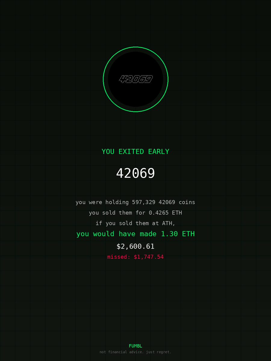 MerciaVisagie's tweet image. Peeped fumbledbags.xyz only to see I didnt cash out on $42069 
coulda been up 

0x34045C3786B7d69aB33C5832Cf5F25452185170d 
#metamask
#debt