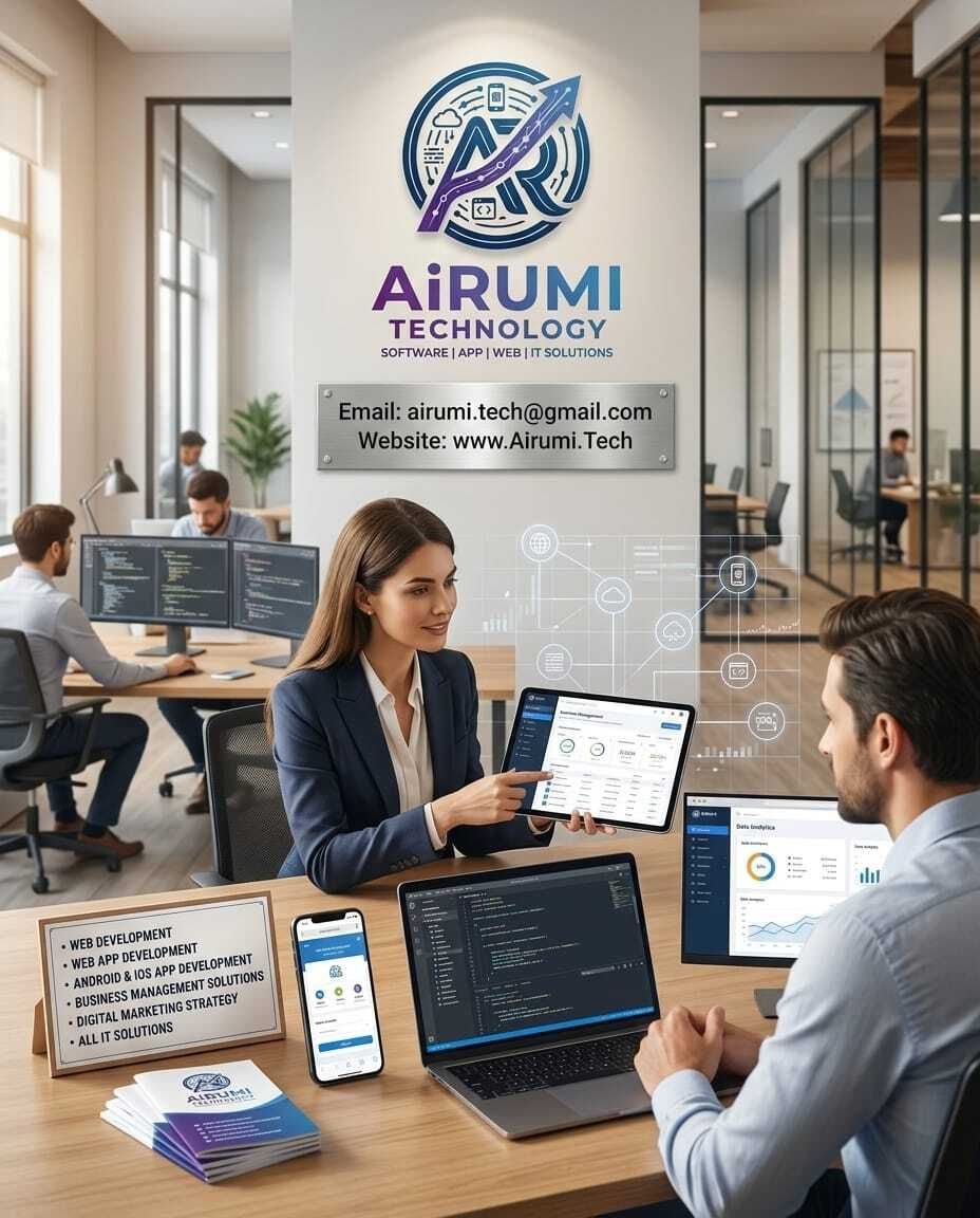 AiRumi_Tech_'s tweet image. 🤝 Strategy. Development. Marketing. Management.
AiRumi Technology handles it ALL — so you can focus on growth. 💼✨
Software | App | Web | IT Solutions 🚀
📩 airumi.tech@gmail.com
#ITServices #UIUXDesign