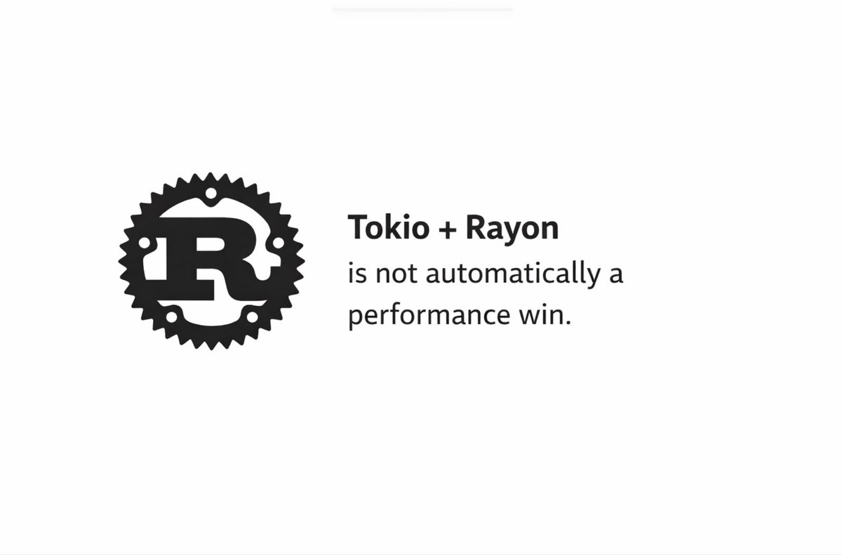 brk0v's tweet image. 🦀 Rust: Tokio + Rayon is not automatically a performance win. 
Excellent real-world lesson in async + CPU-bound work in production: thread oversubscription, CFS throttling, and p99 latency spikes into seconds.

posthog.com/blog/untanglin…
#rust #rustlang