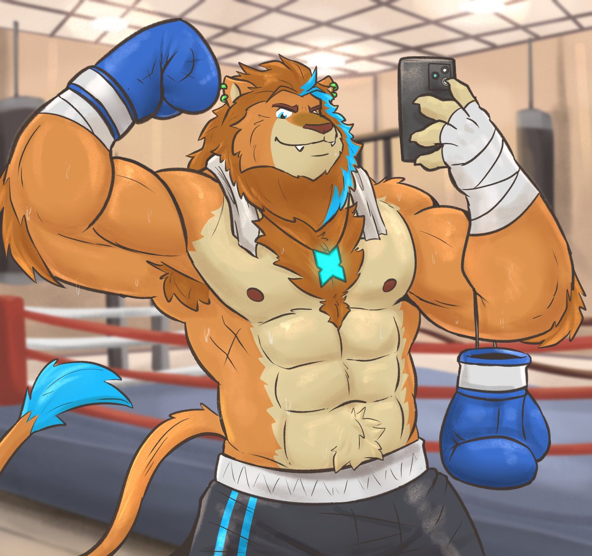 TheNeptoonLion's tweet photo. Incredible YCH from @ObenPanda ! I believe they are still offering it so go check them out, you won't regret it! https://t.co/Dp9KkstLRt