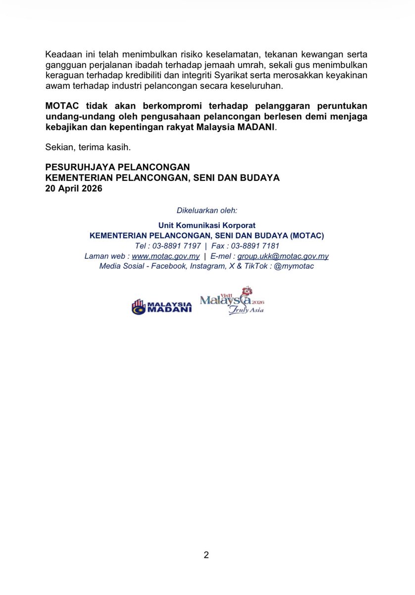 BERNAMA tweet media