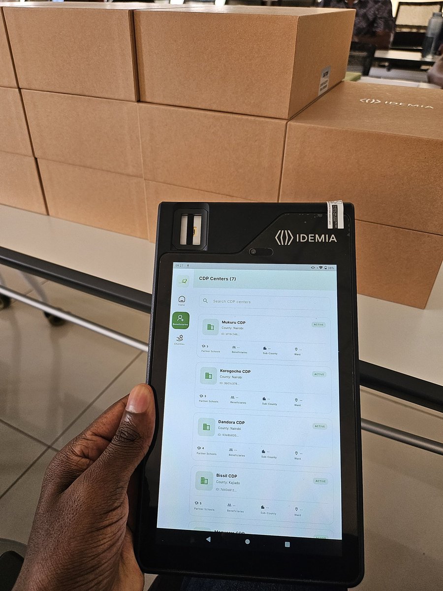 Monday.

That system you see on the screen? Built by us.
The devices? Delivered by us too.
It’s powering evaluation &amp; monitoring for NGOs, plus beneficiary verification and once we’re done in Kenya, it scales to 16 more African countries.