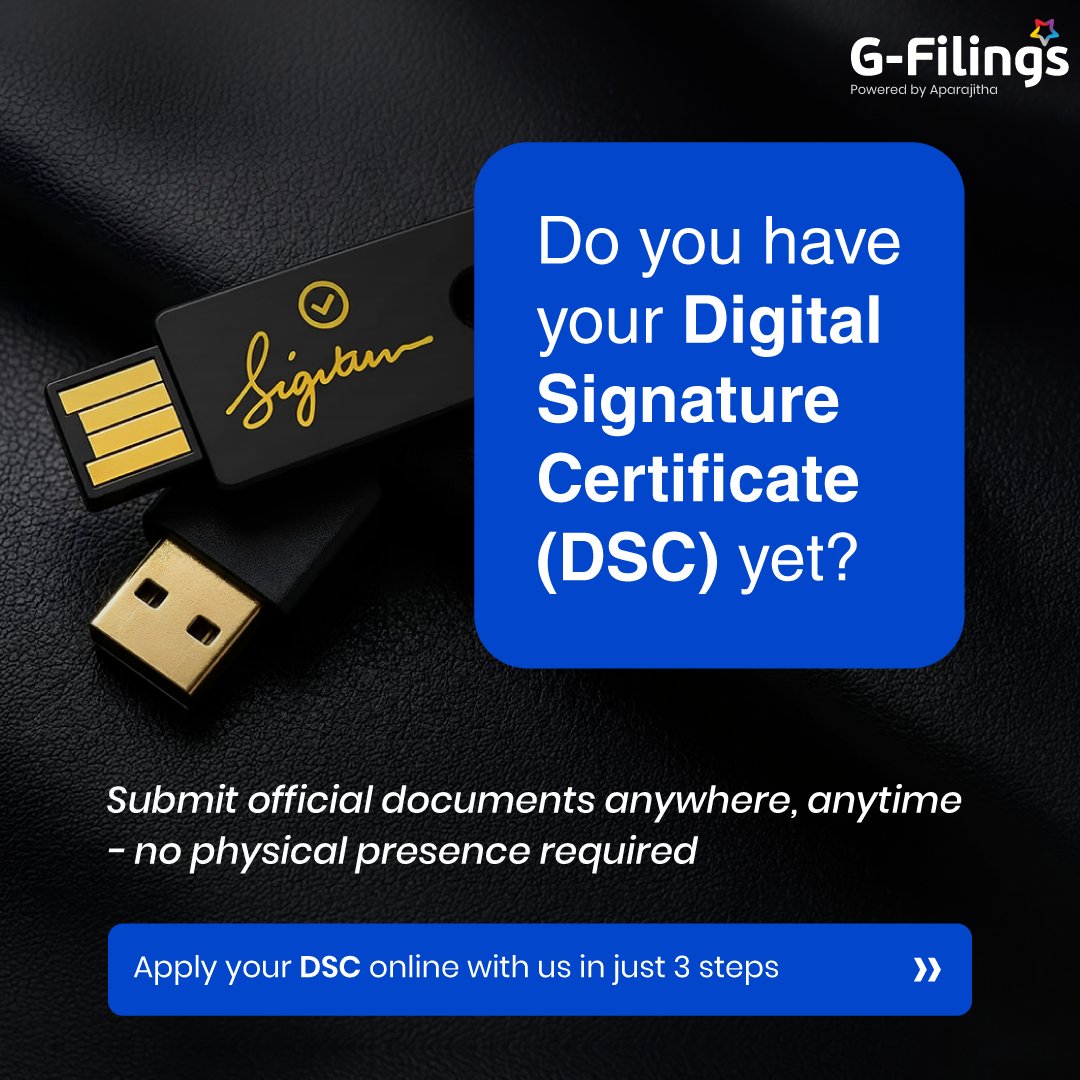 G_Filings's tweet image. Digitally signing important documents is a government-approved, secure way to authenticate identity online. 

Apply your DSC online with us in just 3 steps and start signing digitally anytime, anywhere gfilings.com/digital-signat…

#DSC #digitalsignaturecertificate #licensesmadeeasy