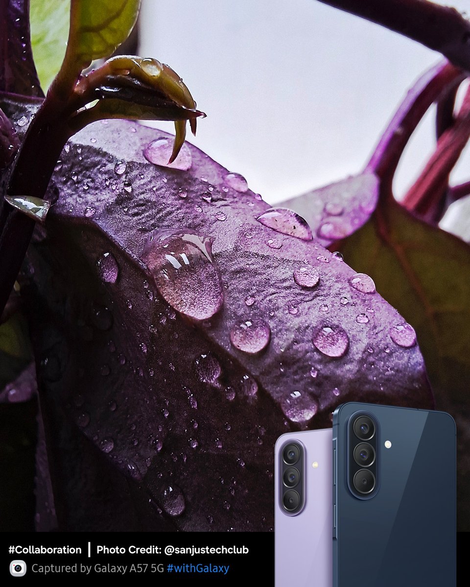 SamsungIndia's tweet image. Up close, detailed and undeniably awesome. 📸
@saaaanjjjuuu got his hands on the new #GalaxyA57 5G and put its camera to test. The results? Nothing short of awesome, showcasing incredible depth and sharpness in every single pixel.
Swipe to see ➡️
#AwesomeIsForEveryone #Samsung