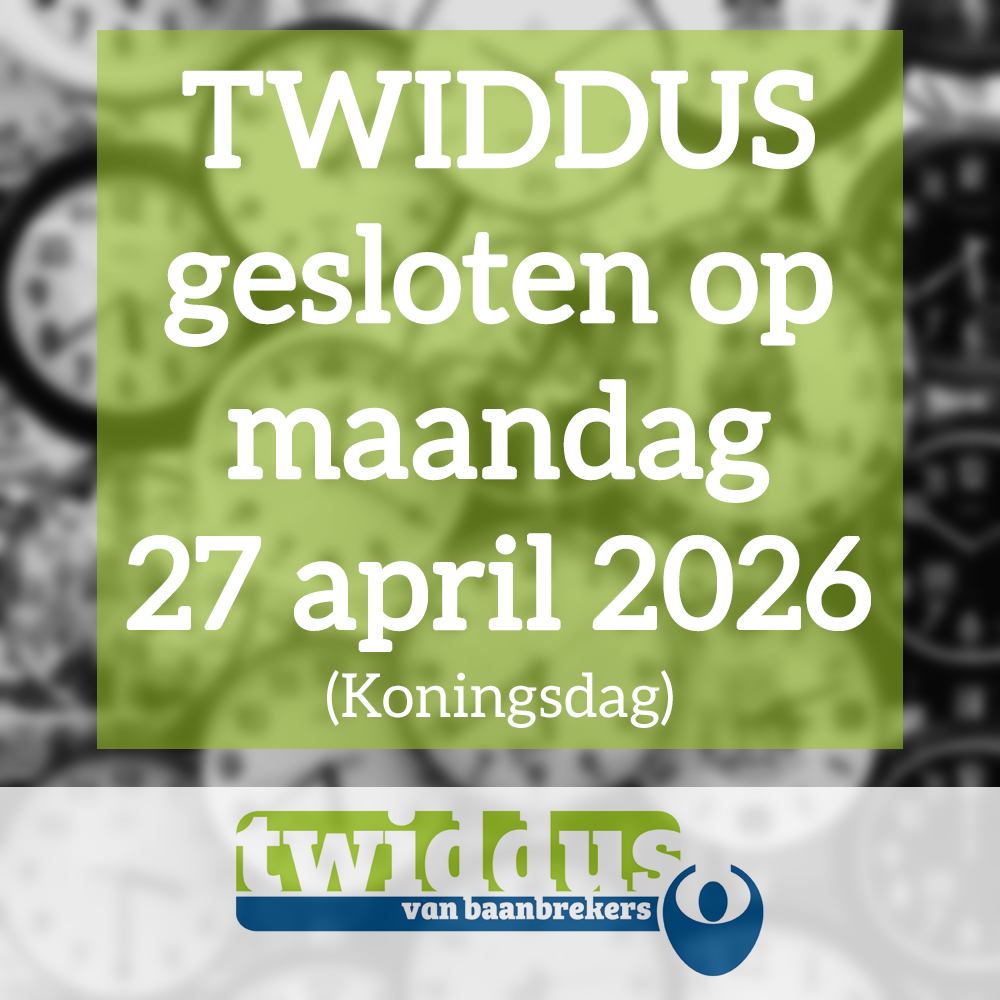 Ons kringloopwarenhuis Twiddus is gesloten op Koningsdag, maandag 27 april.