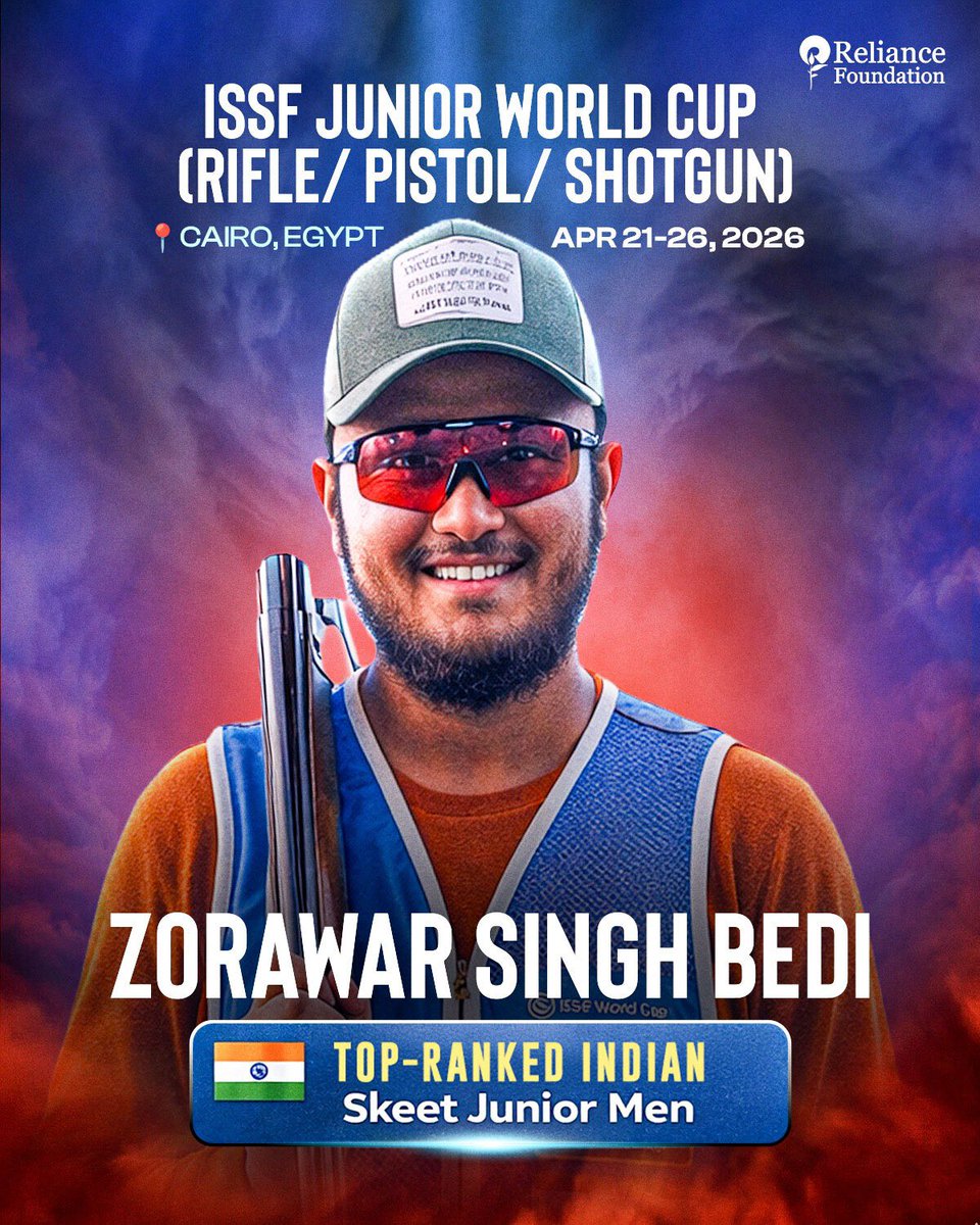 RFYouthSports's tweet image. 𝐁𝐢𝐠 𝐬𝐭𝐚𝐠𝐞. 𝐁𝐢𝐠𝐠𝐞𝐫 𝐢𝐧𝐭𝐞𝐧𝐭 🎯🇮🇳

Zorawar Singh Bedi arrives in Cairo, ready to turn shots into statements 💥

#RFSports #LetsPlay #RFAthletes