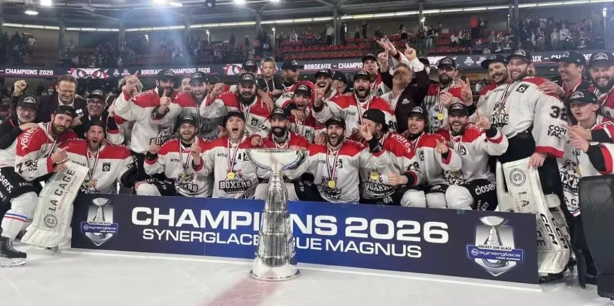 tuttohockey's tweet image. Ligue Magnus: impresa del Bordeaux con i boxers girondini neo campioni di Francia 2026

Link articolo: tuttohockey.com/ligue-magnus-i…

🏒 #Tuttohockey #LigueMagnus #IIHF #HockeyNews #FranceHockey #Hockeysurglace #IceHockey #Bordeaux #Boxers