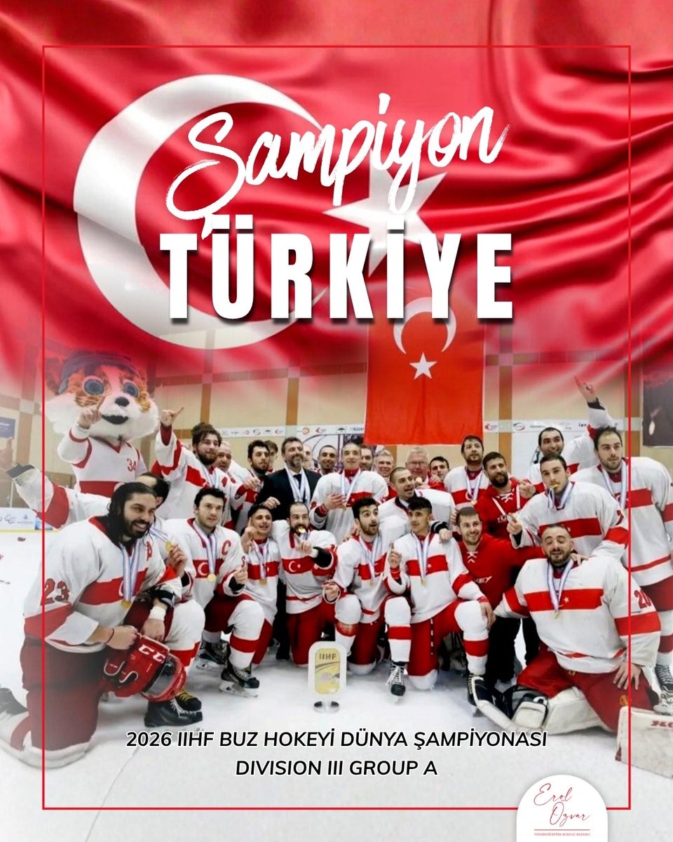 🇹🇷 2026 IIHF Buz Hokeyi Dünya Şampiyonası’nda altın madalya kazanan Buz Hokeyi Erkekler A Millî Takımımızı yürekten tebrik ediyorum.

Bu kıymetli başarıyla milletimize büyük bir gurur yaşatan tüm sporcularımızı ve emeği geçen herkesi kutluyorum.