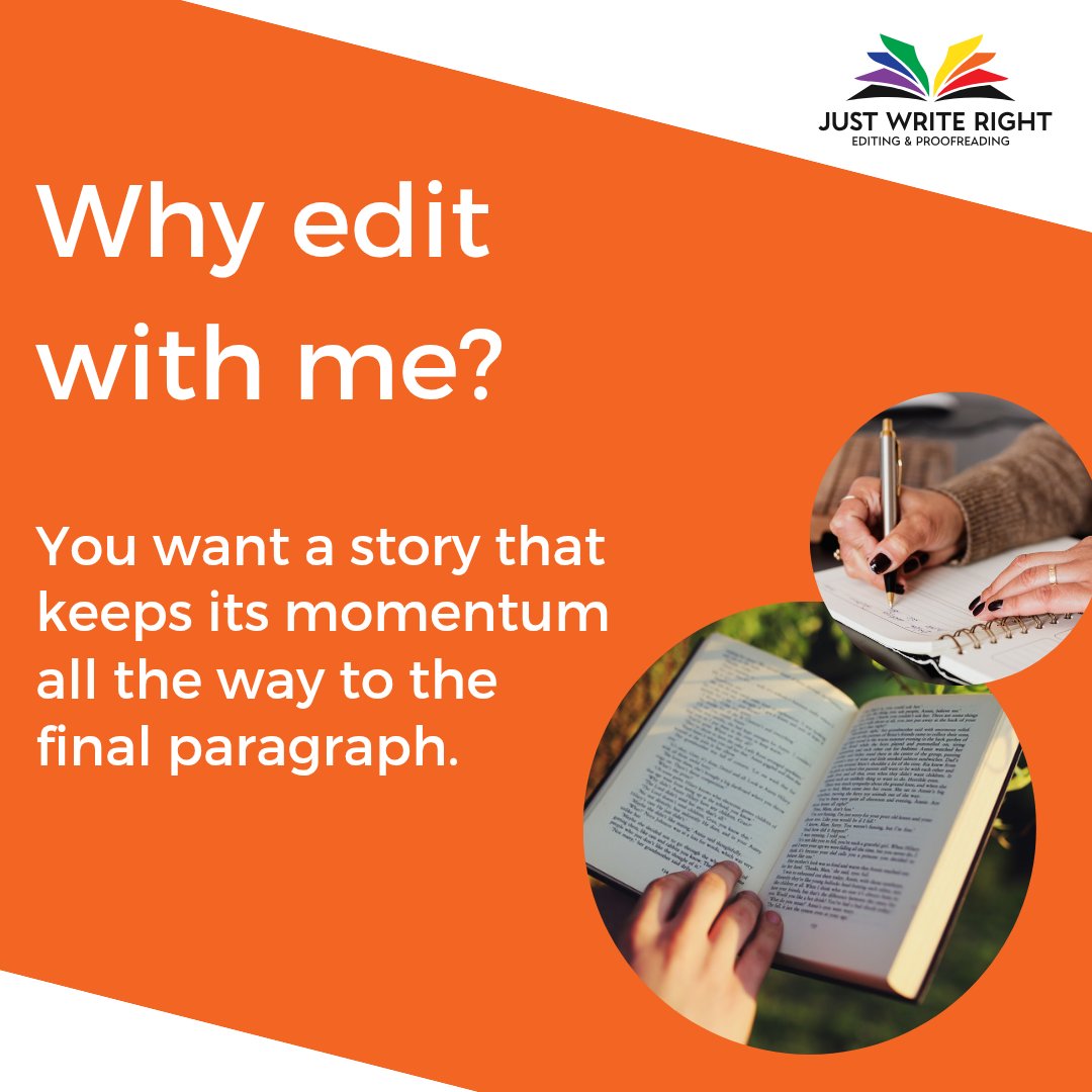 JustWriteRight's tweet photo. 📖 Why choose me as your editor?

✅ You want a book that your readers engage with
✅ You want a book that readers can't stop reading 
✅ You want characters that readers fall in love with

Find out about working with me through a free sample edit. Visit https://t.co/RRKMJuVs2Y https://t.co/kAB0ITj8nE