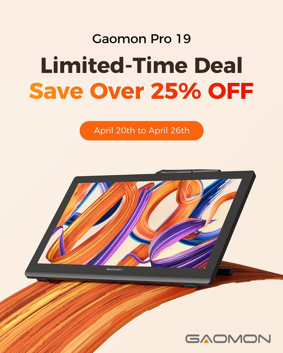 Gaomonpentablet's tweet image. 4K Clarity. Pro Precision. Unbeatable Price. 💎

GAOMON Pro 19 is now 25% OFF on Amazon US! Upgrade your studio with flagship specs for less. 🖌️✨

🇺🇸 Amazon US Only
🔥 USE CODE: USPD1900
👉 Link in Bio

#GAOMON #DigitalArt #AmazonDeals #TechSale #4K