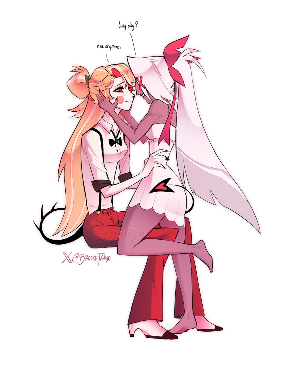 long day? 💕✨
.
.
(listened to a lot of laufey while drawing this lmao)
#chaggie #hazbinhotel