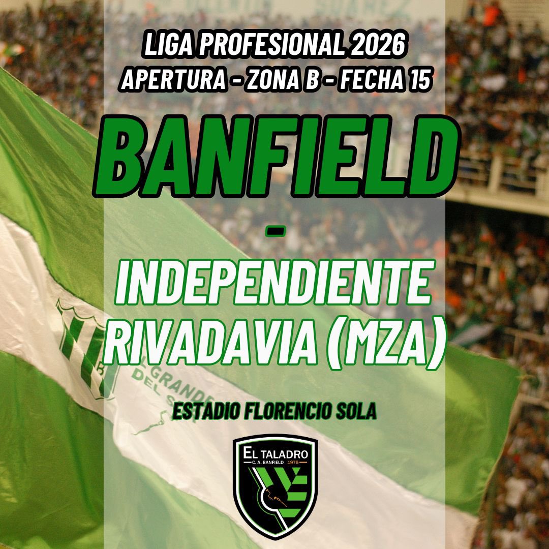 🇳🇬 FECHA 15 🇳🇬

@cab_oficial se mide con <a href="/CSIRoficial/">Independiente Rivadavia</a> en el Lencho desde las 17:15.

📲 Toda la previa del partido está en nuestra web: eltaladro.com
