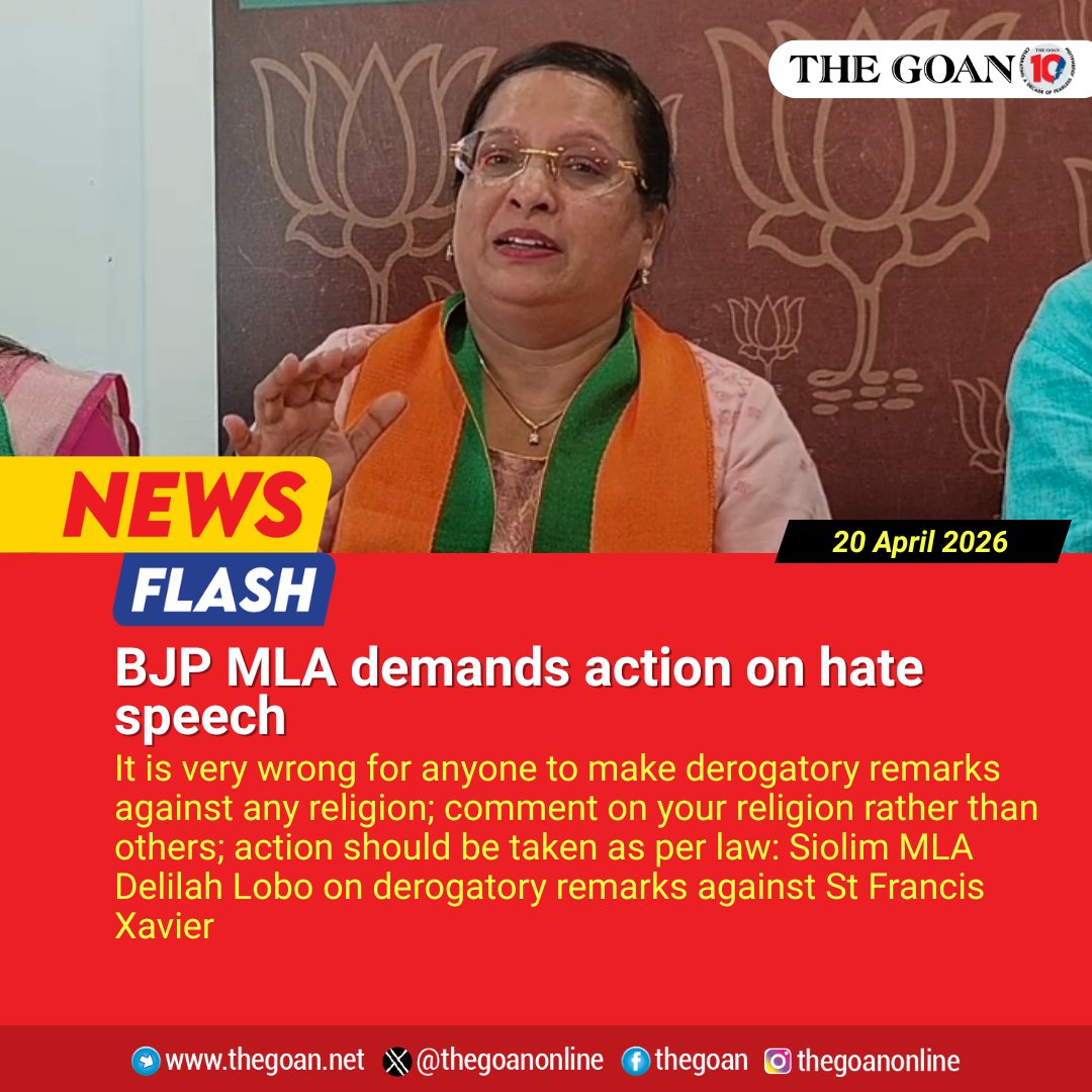 thegoanonline's tweet image. @BJP4Goa MLA @DelilahLobo77 demands action on #hatespeech

#Goa #BreakingNews