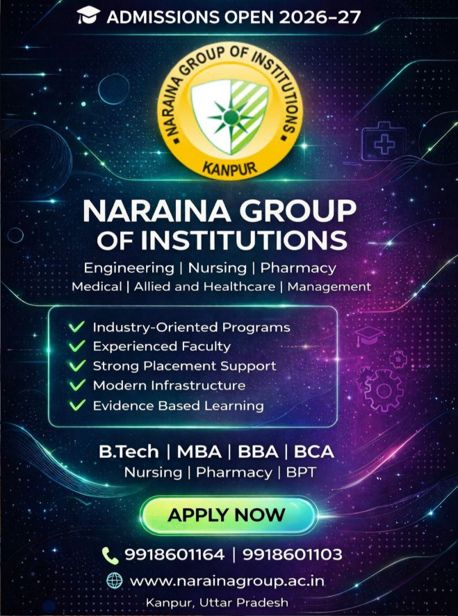 NarainaGroup's tweet photo. Admissions Open 2026–27 at Naraina Group of Institutions
➡️ Hurry up! Limited seats available. Apply now.

#AdmissionsOpen2026 #Kanpur #CareerStart https://t.co/EDukfIqidY