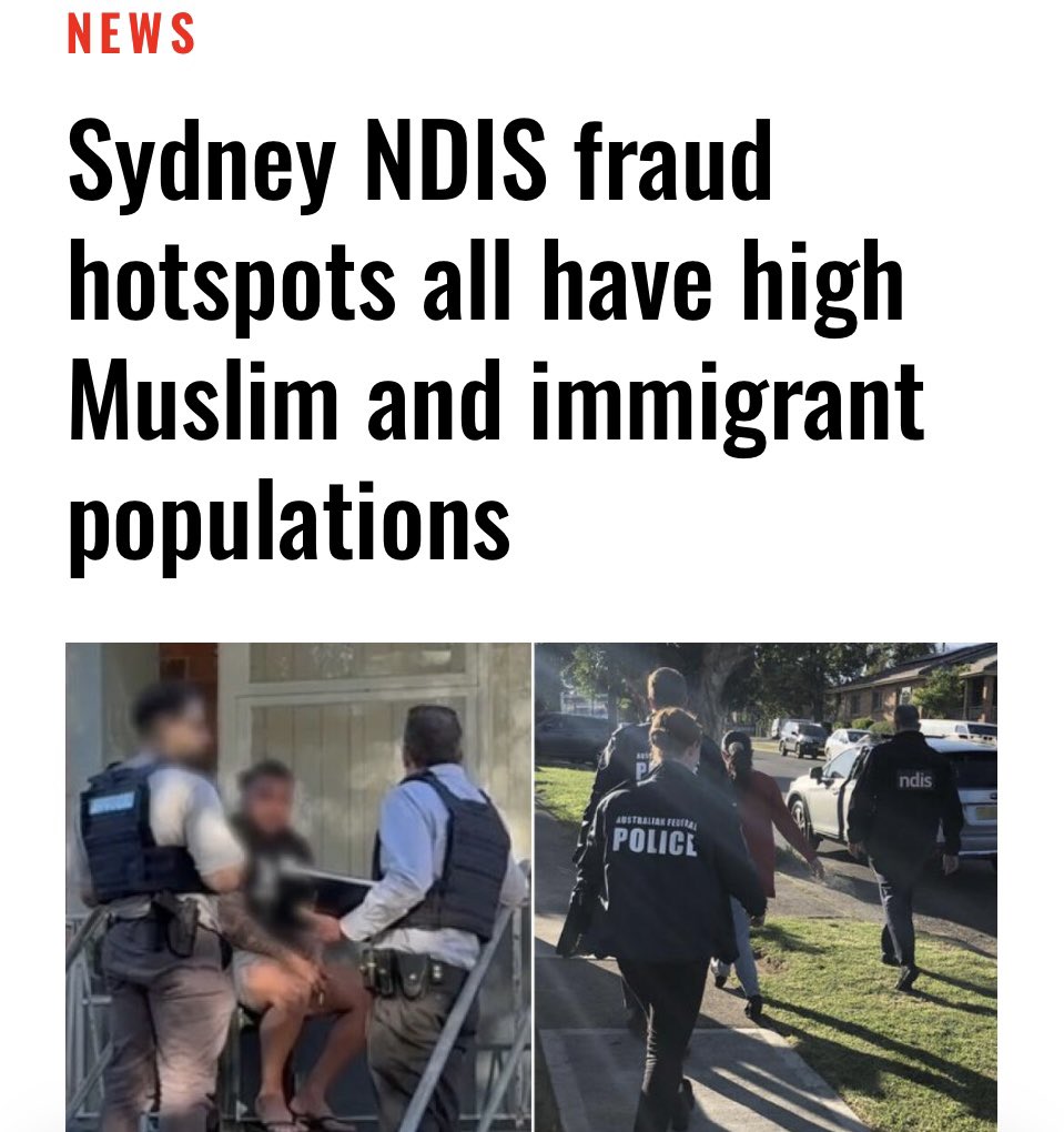 TruthFairy131's tweet photo. Sydney’s WORST areas for National Disability Insurance Scheme fraud are Labor heartland seats home to the city’s largest Muslim and immigrant populations, a data analysis has found.

‘Diversity is our strength’ 😒 https://t.co/Ia4ENeDK79