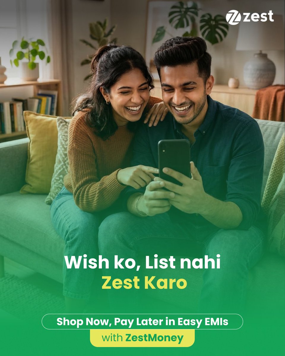 ZestMoney's tweet image. Life is not a drafts folder.

Some things are meant to be done, booked, worn, gifted, upgraded and enjoyed.
Not stared at. Not saved. Not “one day-ed”.

Download the ZestMoney app and make it happen: tinyurl.com/374xv45r

#ZestMoney #ZestKaro #PayLater #EasyEMI