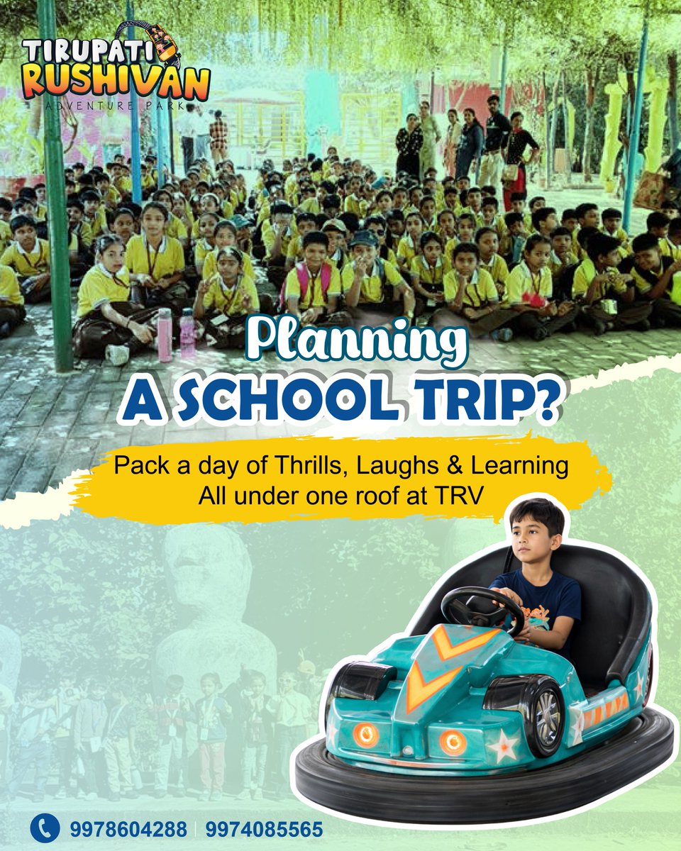 tirupatirushi1's tweet image. Plan your next school trip with us today!

Contact us:
📞 9978604288 | 9974085565
🌐 tirupatirushivan.com
#SchoolTrip #EducationalTrip #KidsAdventure #TirupatiRushivan #FunAndLearning #SchoolPicnic #AdventurePark #AhmedabadFun #StudentLife #MemoriesForLife #OutdoorLearning