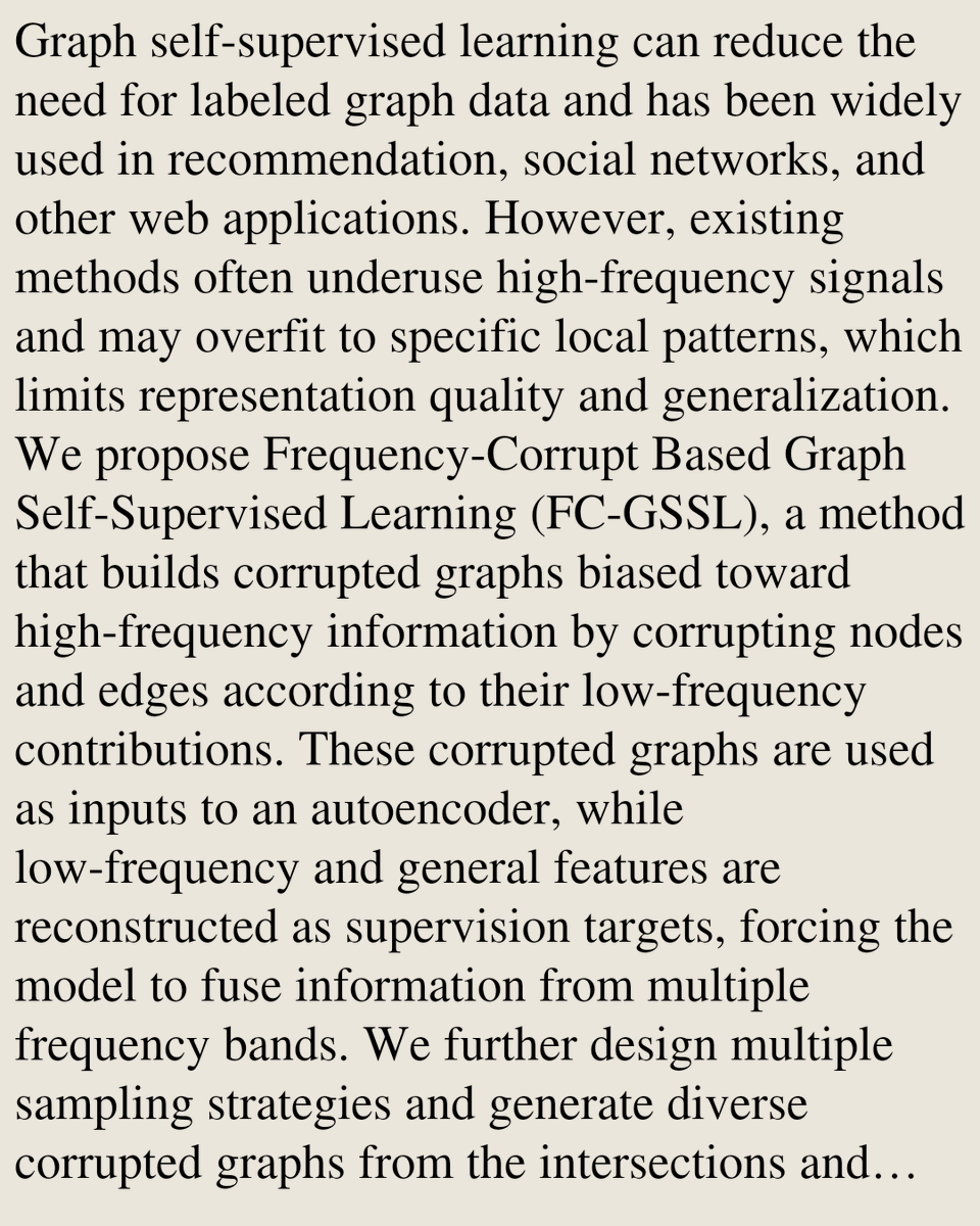 Graph self-supervised learning based on frequency corruption Haojie Li ...