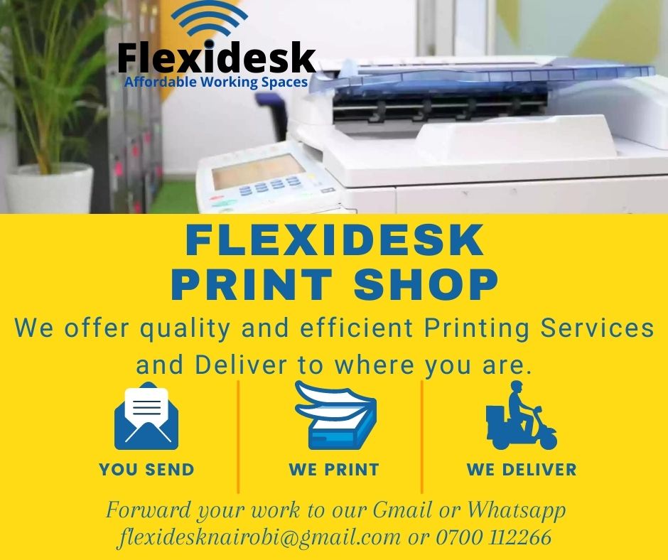 FlexideskN's tweet image. You can now send your work for printing without moving an inch.
For quality and efficient printing services 
#flexidesk 
#printshop 
#qualityprinting 
#workingspace