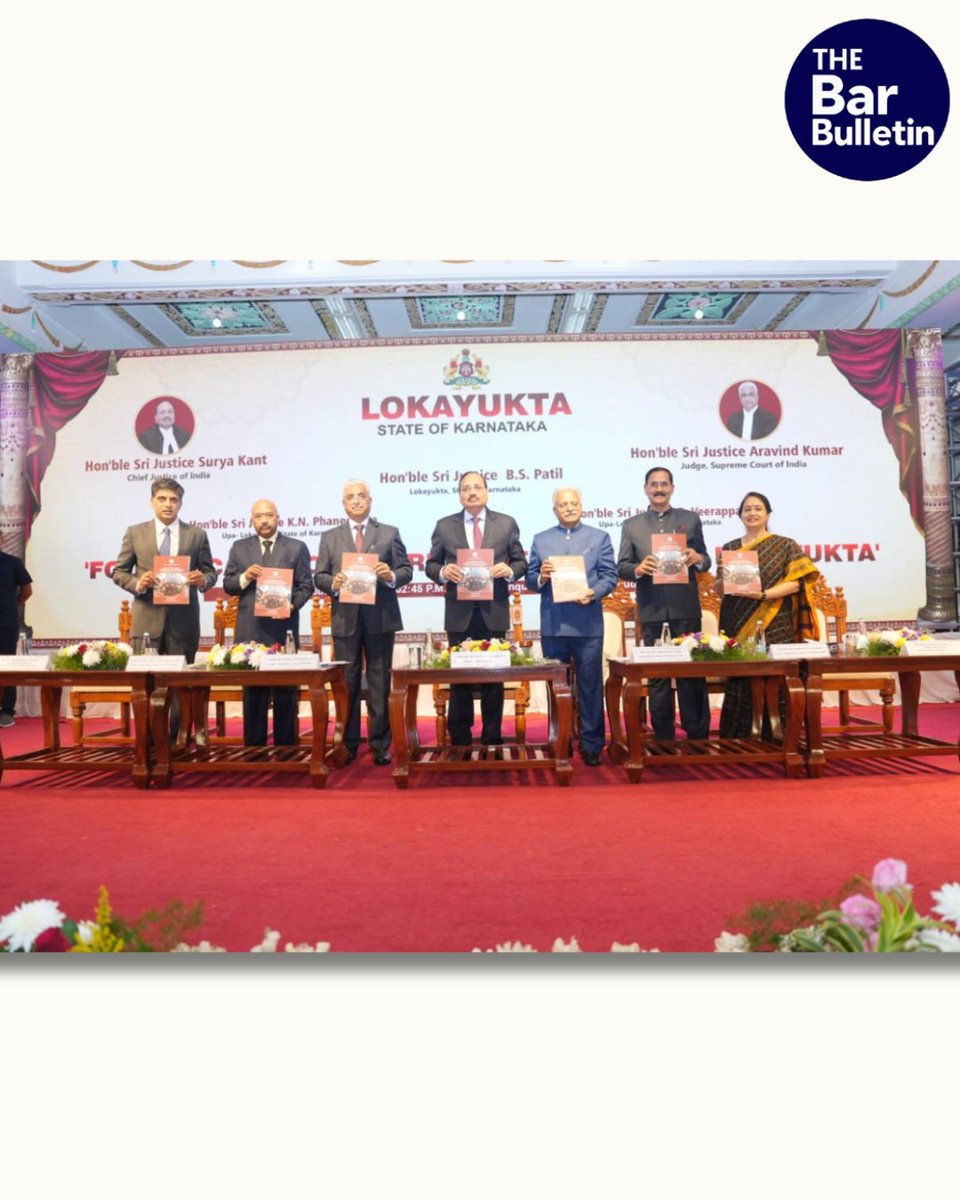 thebarbulletin's tweet image. “Accountability is the Essence of Democracy”: CJI At Karnataka Lokayukta’s 40-Year Milestone

Read More Here- thebarbulletin.com/cji-accountabi…

#lokayuktaevent #anticorruption #democraticaccountability #goodgovernance #governancereforms #Indiajudiciary #judicialspeech #legalupdate