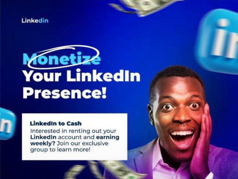 JoeLegacy300's tweet photo. Rental notice
I’m currently looking to rent a LinkedIn account that has been active for at least one year. Payment will be made weekly, and all terms will be discussed and agreed upon before use.If you have a suitable account or know someone who does, kindly reach out. https://t.co/sqfOj4ubT3