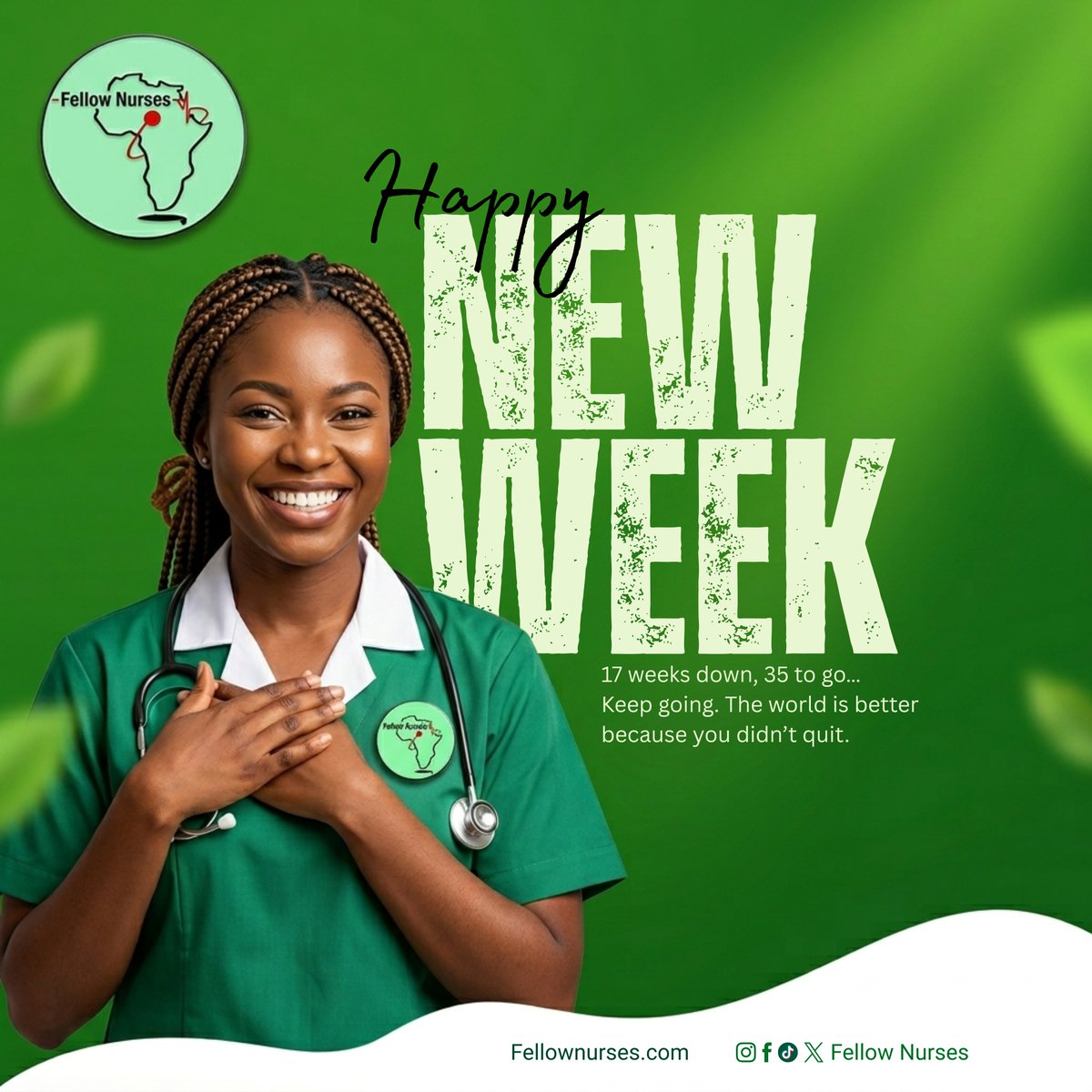 FellowNurses1's tweet image. 17 weeks down, 35 to go…
Nursing isn’t just what you do. It’s who you are in moments that truly matter.
Keep going. The world is better because you didn’t quit.

#NewWeek #Nurses #Week17 #HealthcareHeroes #NursingStrength

fellownurses.com