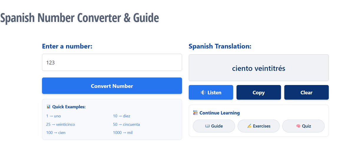spanishgram1's tweet image. Spanish Number Converter  spanishgrammar.net/spanish-number… #spanishresources #spanishteachers #spanishquiz #verbconjugation #spanishverbs #grammarpoints #profesele