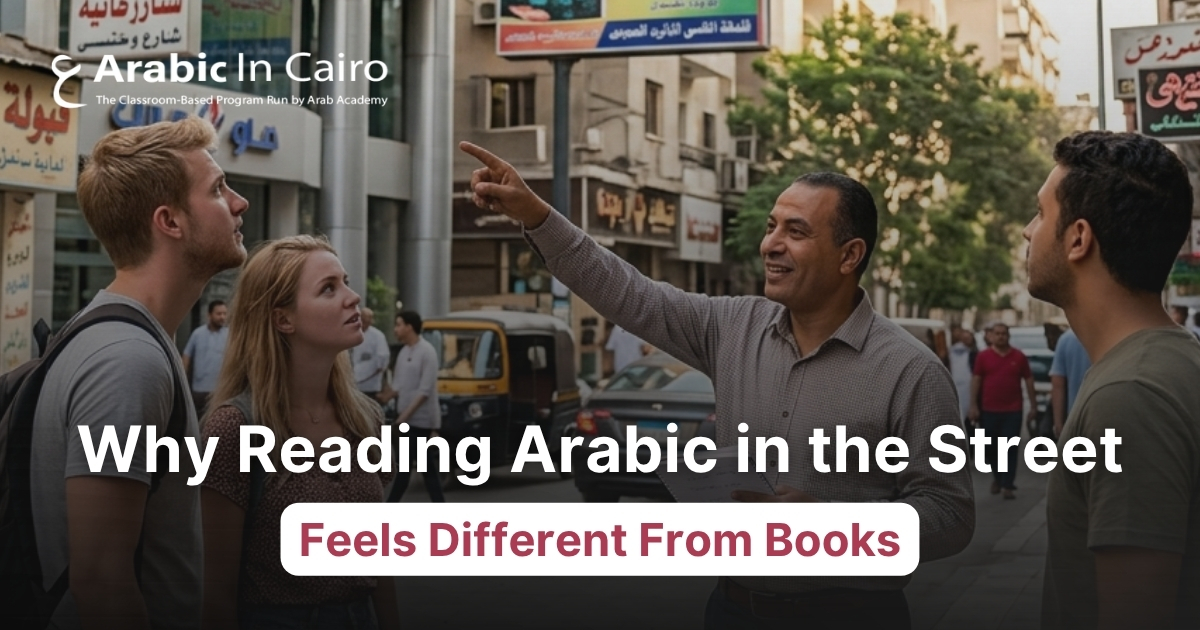 arabacademy's tweet image. Discover why truly fluent, easy reading arabic comes alive in Cairo's streets. Bridge the gap from books to real life with immersive learning at Arabic in Cairo.
Learn more : arabacademy.com/why-street-ara…
.
.
.
#learning #arabiclanguage #egypt #learn #arab #ArabAcademy
