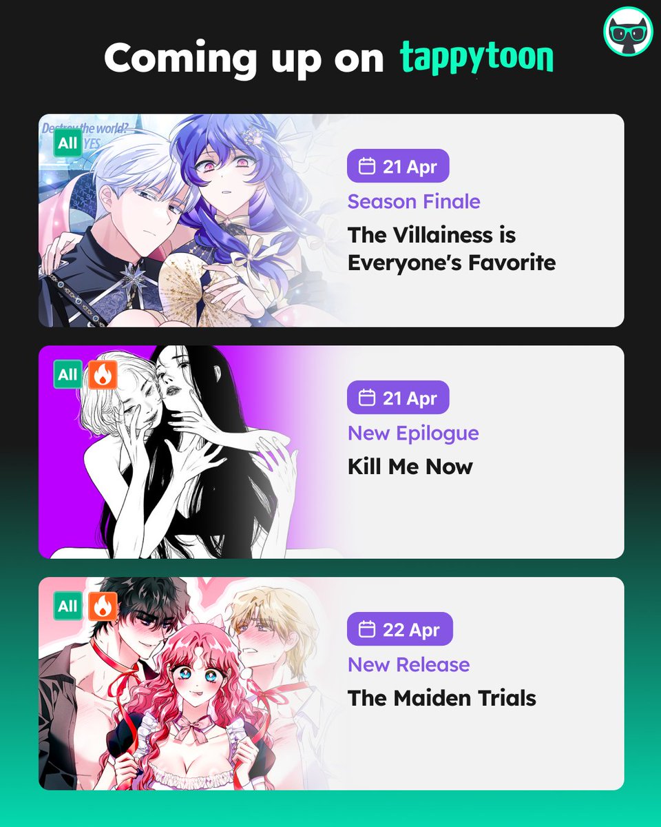 Tappy_toon's tweet image. Tappytoon’s mid-April lineup is here!

The &amp;lt;Black Chains&amp;gt; series finale is just around the corner. 🐉

#Tappytoon #Webtoon #ComingSoon