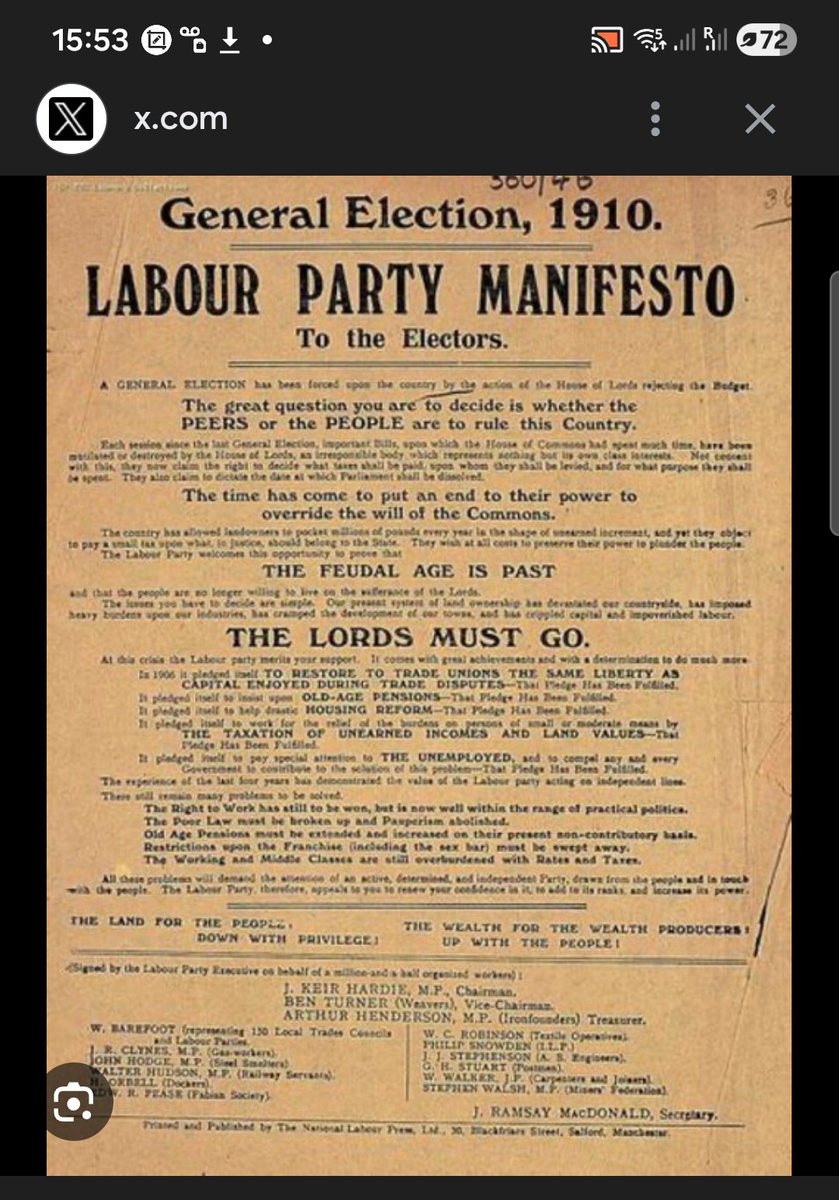 WYesscots's tweet photo. @BenProcter And Labour UK have been promising to Abolish #HoLs since 1910 ! Your point ? https://t.co/1O8vX05jE4