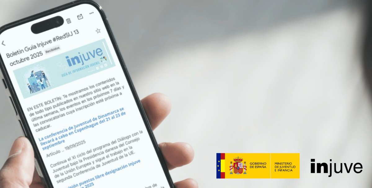 👩🏻‍💻 ¡Buenos días ! 📑🔍 Ya puedes consultar nuestro Boletín Semanal, en el que os acercamos las convocatorias más destacadas de los últimos días: ow.ly/BQTi50YMnPL

#Injuve #RedSij #BoletínInjuve #Juventud