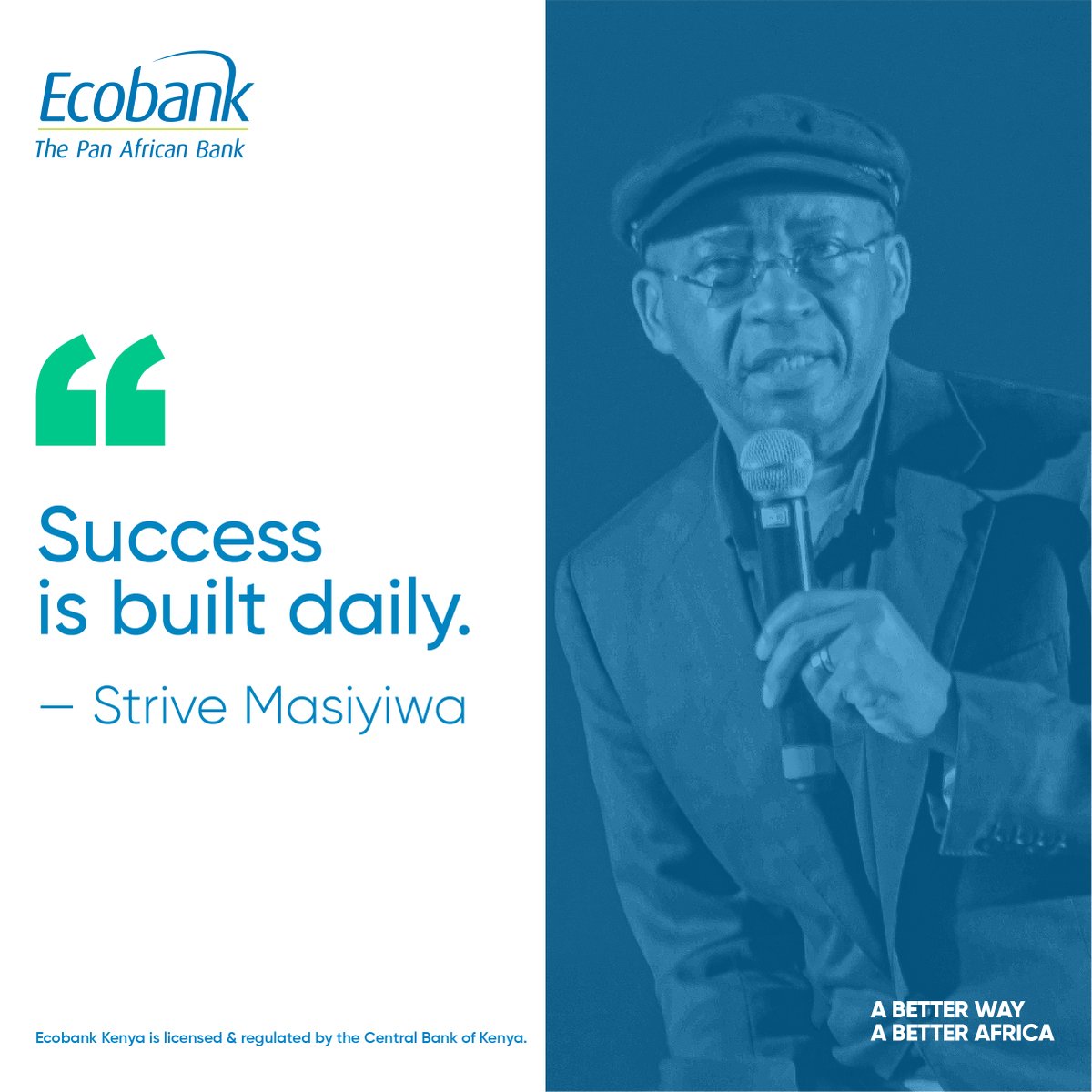 EcobankKenya's tweet image. Strive Masiyiwa, one of Africa’s most respected business leaders and a pioneer in transforming telecommunications across the continent, reminds us that success is built in the small, consistent steps one takes every day. 

#Ecobank40 #ABetterWay #MondayMotivation