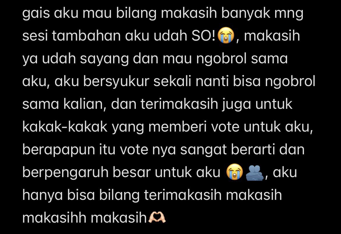 Terima kasih banyak!🥹🫶🏻🫶🏻