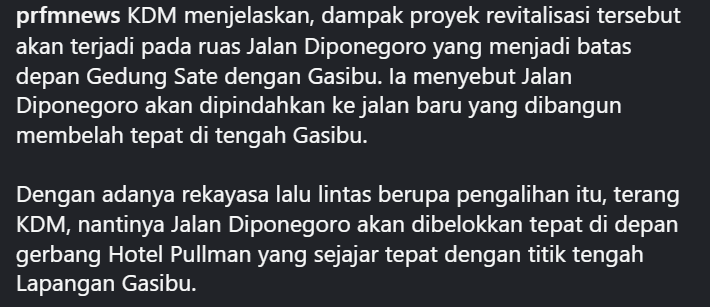 RickyNSas's tweet photo. TIDAK DITUTUP TAPI DIALIHKAN..... kenapa dialihkan? Karena ditutup sateh Dedi... Kabayang eta rek nyodet tungtung Gasibu. Isukna ngomong beda deui, rek ngabeulah tengah Gasibu. Ieu konsultanna konsultan naon? Kecantikan atwa perdukunan? https://t.co/2Te3ylwAHY