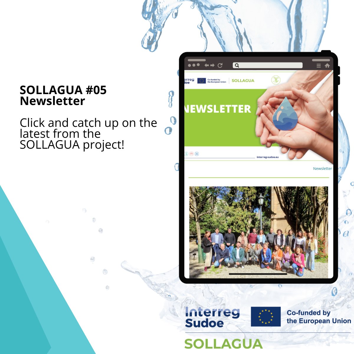 CTAndaluciaENG's tweet image. 💧 Our #EUproject @SOLLAGUAproject has published its 5th newsletter!

👀Explore how CTA and other European partners are working together to develop innovative solutions for sustainable water reuse in rural areas of the #SUDOE region.

📖 Discover the latest updates 👉