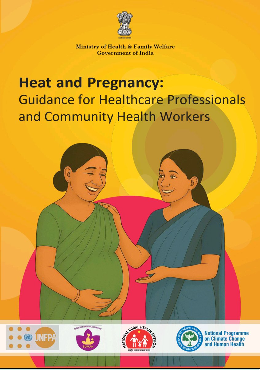 NPCCHH's tweet image. High #heat exposure affects #pregnancy outcomes, mothers' and newborns' health
Know more about impacts &amp;amp; what health professionals can do
ncdc.mohfw.gov.in/uploads/pdf/he…