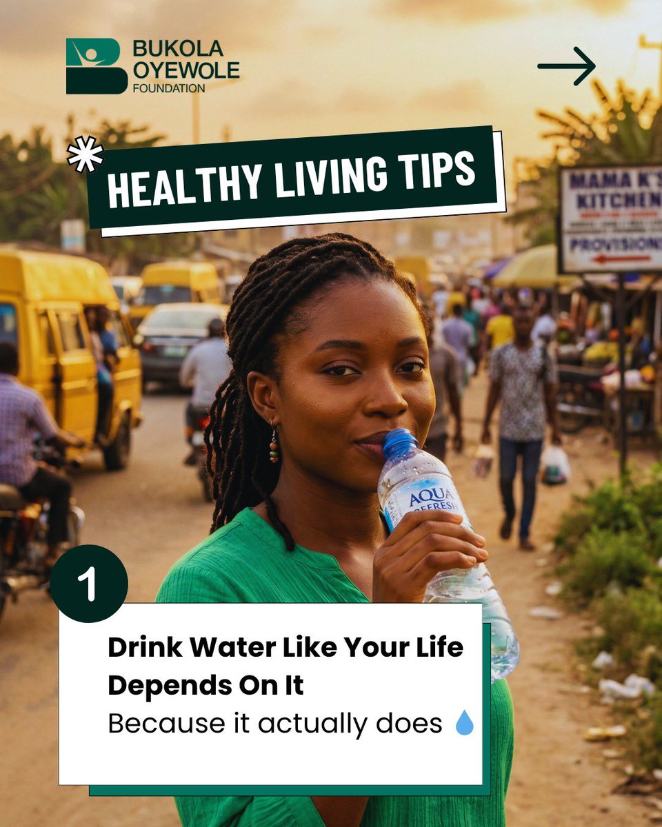 BOFoundation1's tweet photo. Healthy living tips are the small things that shape your energy, focus, and overall well being.

Happy new week ✨
Here are a few healthy habits you should prioritise. 

#HealthyLiving #WellnessTips #HealthyHabits #bukolaoyewolefoundation https://t.co/TBqXa072GT