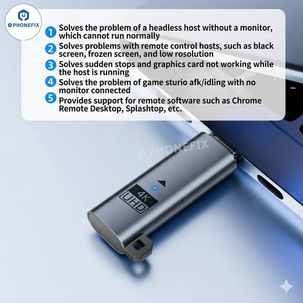 phonefix2454's tweet image. Type‑C 4K UHD Virtual Display Adapter with EDID Emulator. Ideal for phone screen &amp;amp; motherboard testing, stable and efficient for repair shops.

#phonefix #diyfixtool #diyphone #Chinaphonefix #ASSPFIX #EDIDEmulator #VirtualDisplay