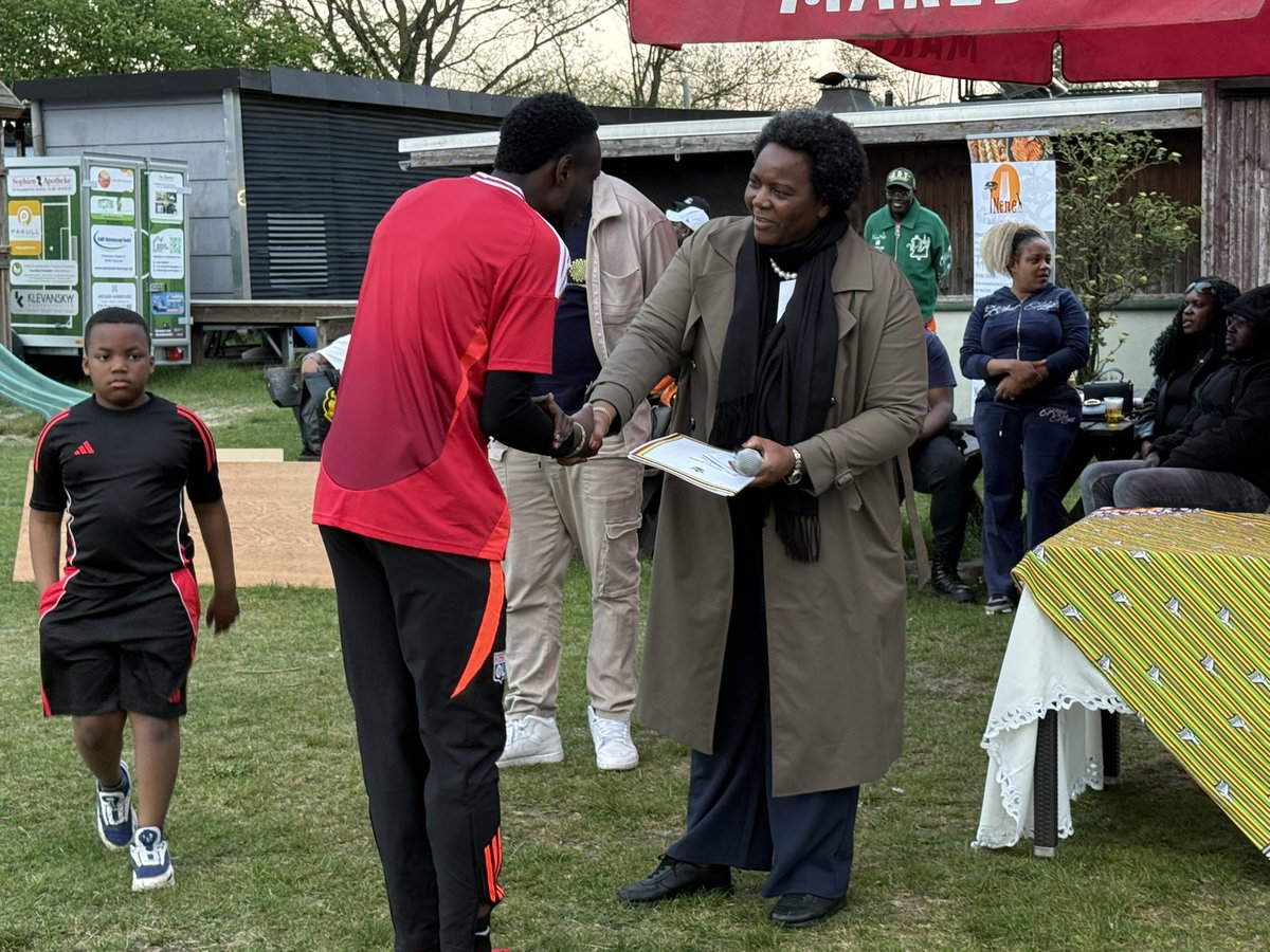 ZimEmbasyBerlin's tweet photo. ZimBerlin celebrated our 46th birthday as a Nation in Hannover. The Zimbabwe Independence Cup was won by Ghana, Burundi came second. We thank team Zimbabwe Diaspora for the great support. https://t.co/FzhAacn4dh