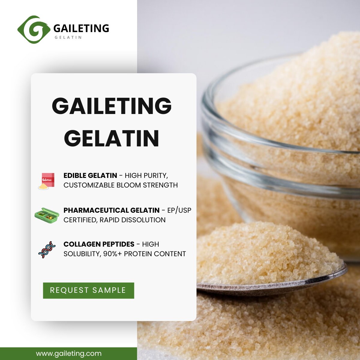 ZGroup31264's tweet image. 📊 Industry Fact: Raw Material Quality = Product Success
🥘 Food Grade - Customizable bloom
💊 Pharmaceutical - EP/USP certified
🧬 Collagen Peptides - 90%+ protein
Your Growth, Our Responsibility.
zxchem.com

#gelatin #Pharma #Innovation