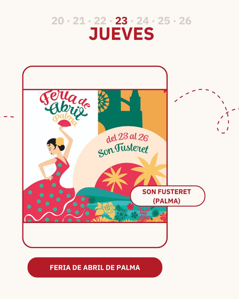 ArtsMallorca's tweet image. (LINK EN BIO) PLANES DESTACADOS · PRÓXIMA SEMANA 🗓️✨
20/04 → 26/04
Te dejamos 7 planes para que la semana salga sola
👉Síguenos y guarda para más planes en Mallorca
Recuerda que no hay nada mejor que una guía local
#planazos #mallorca #palma #planesmallorca #quehacerenmallorca