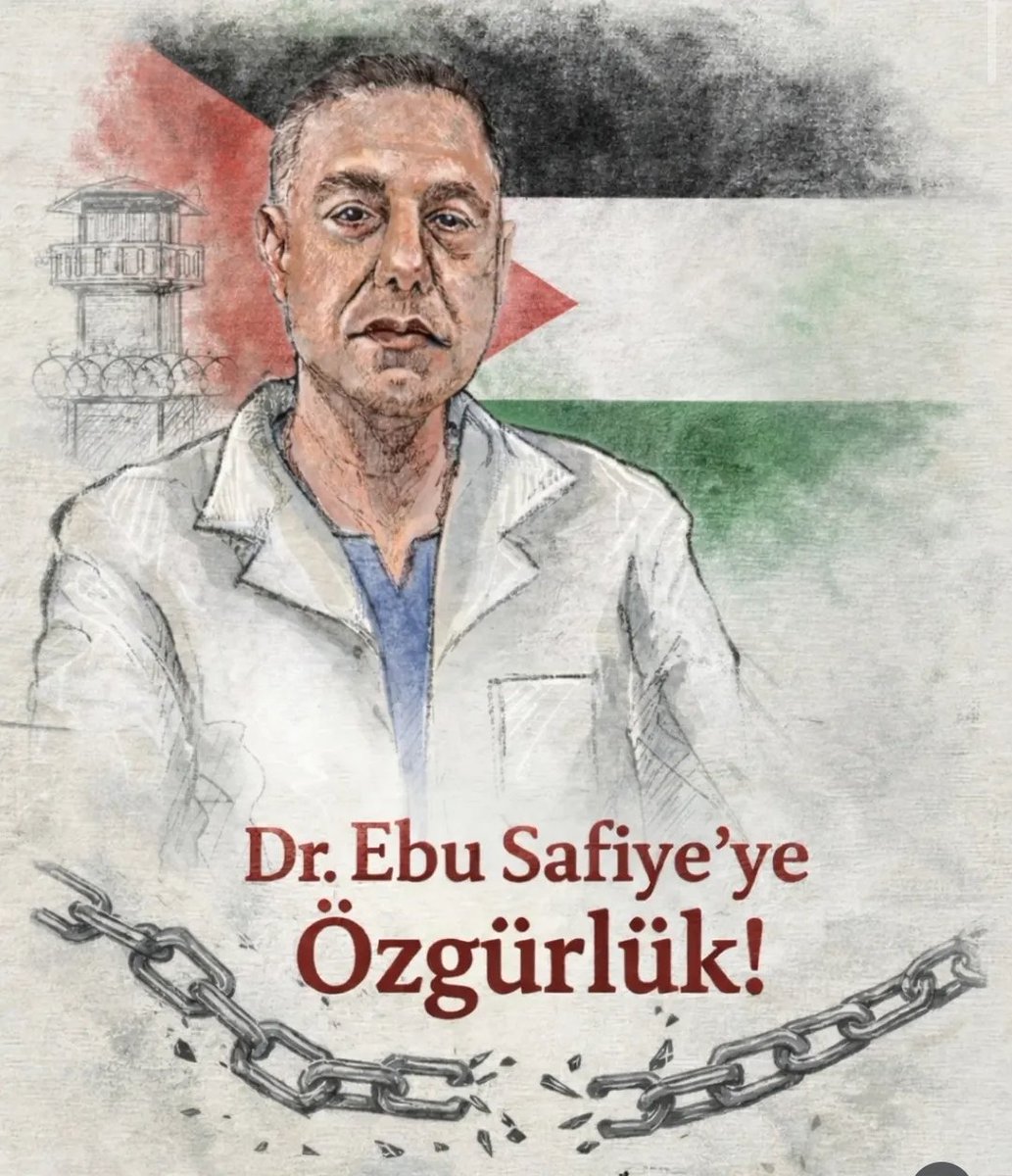 Sessizlik zulmü büyütür. 
Geciken her tepki, işlenen suça ortak olmaktır. 
Tüm vicdan sahibi insanları Doktor Ebu Safiye için ses yükseltmeye, varmısınız? 

#FreeDrEbuSafiye 
#JusticeForPalestine