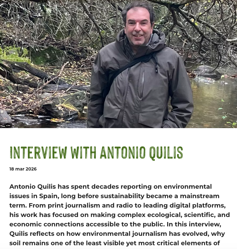 Muchas gracias a <a href="/cpsavesoil/">Conscious Planet #SaveSoil</a> por esta entrevista en la que he podido hablar de mi trayectoria profesional, de cómo ha cambiado el periodismo ambiental y del cuidado de la tierra.

consciousplanet.org/en/save-soil/n…